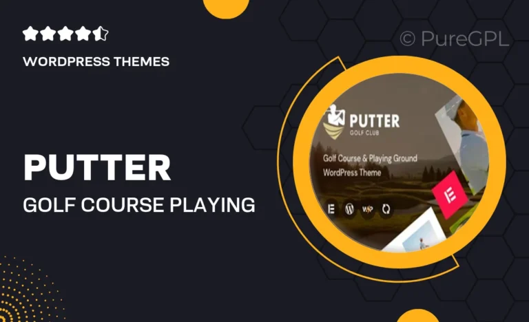 putter golf course playing ground wordpress theme