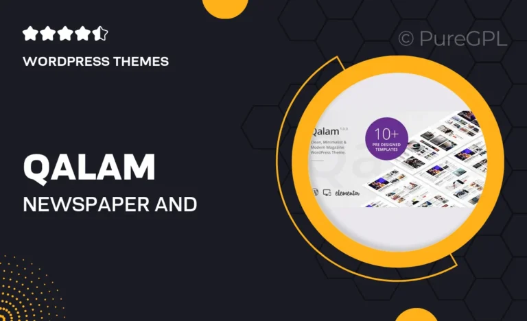 qalam newspaper and magazine wordpress theme
