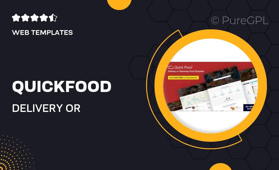 QuickFood – Delivery or Takeaway Food Template
