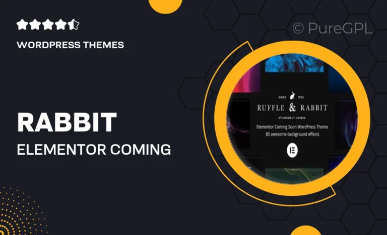 rabbit elementor coming soon wordpress theme