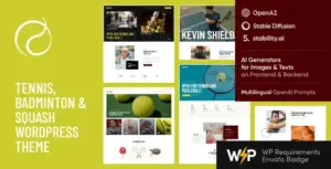 Racquet – Tennis, Badminton & Squash WordPress Theme