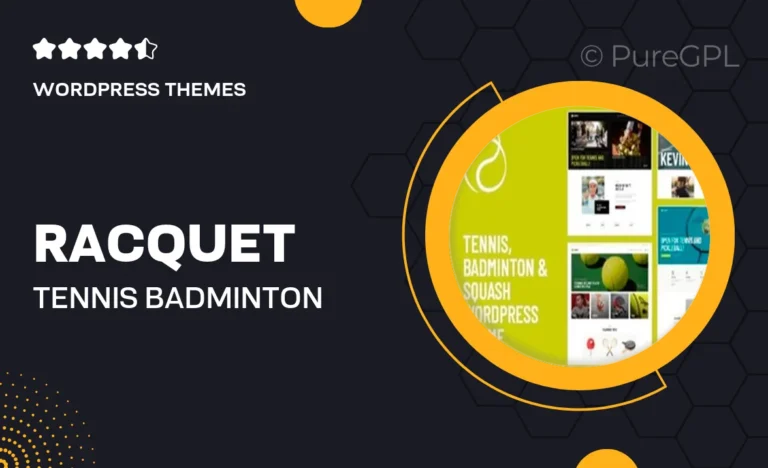 racquet tennis badminton squash wordpress theme
