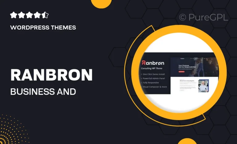ranbron business and consulting wordpress theme