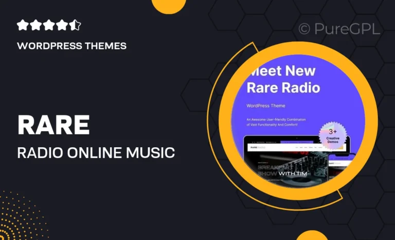 rare radio online music radio station podcast wordpress theme
