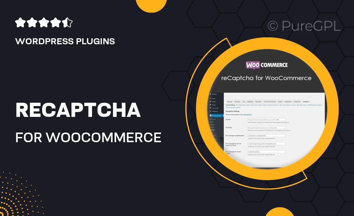 reCaptcha for WooCommerce