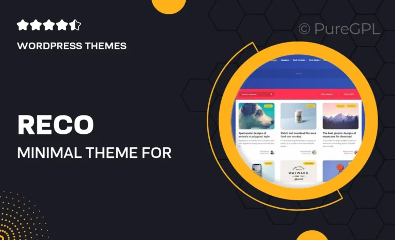 reco minimal theme for freebies