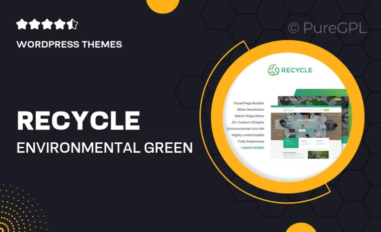 recycle environmental green business wordpress theme