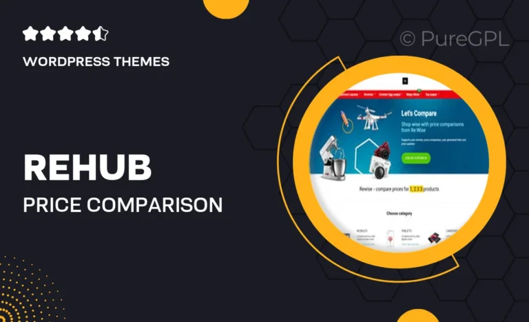 rehub price comparison multi vendor marketplace wordpress theme