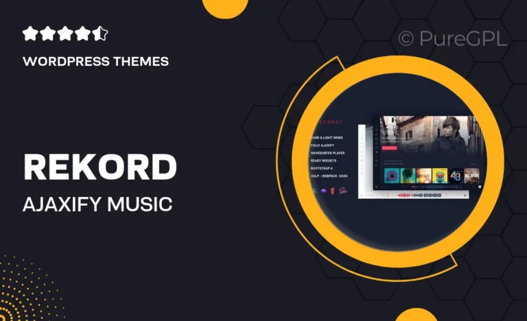 rekord ajaxify music events podcasts multipurpose wordpress theme