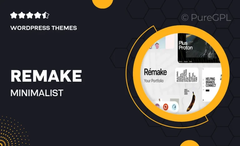 remake minimalist portfolio theme