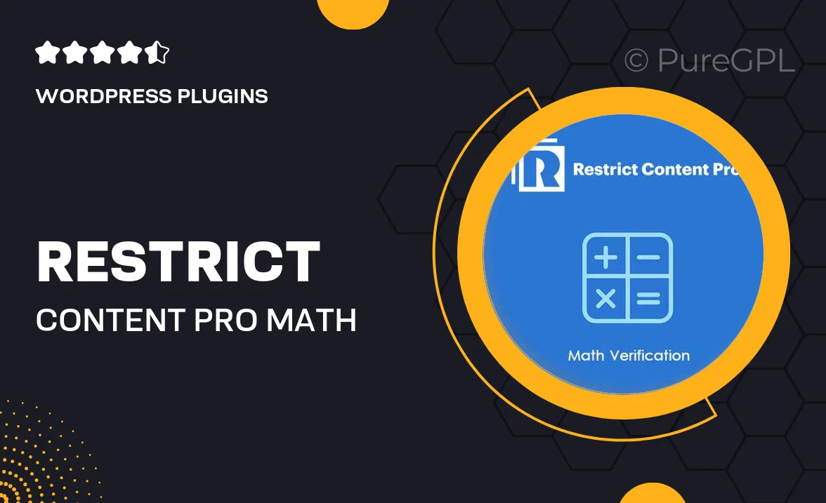 Restrict Content Pro Math Verification