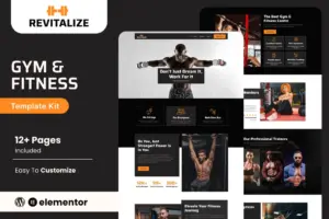 Revitalize – Fitness Gym Elementor Template Kit