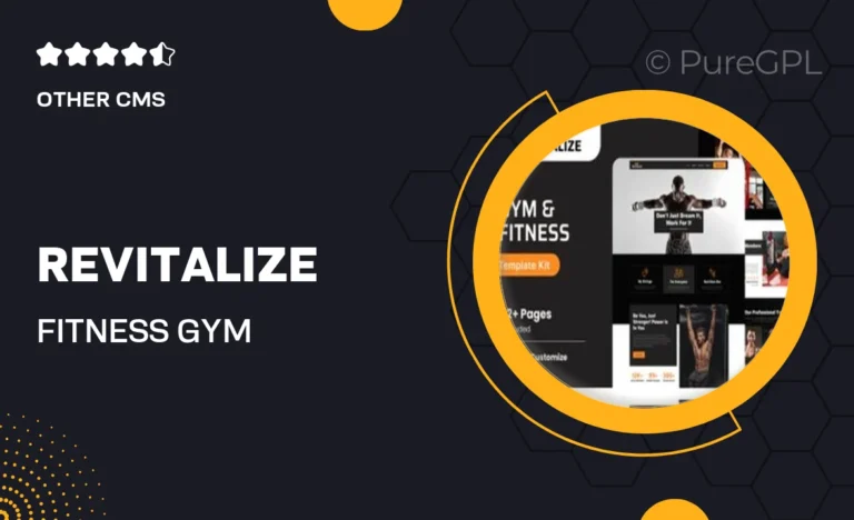 revitalize fitness gym elementor template kit