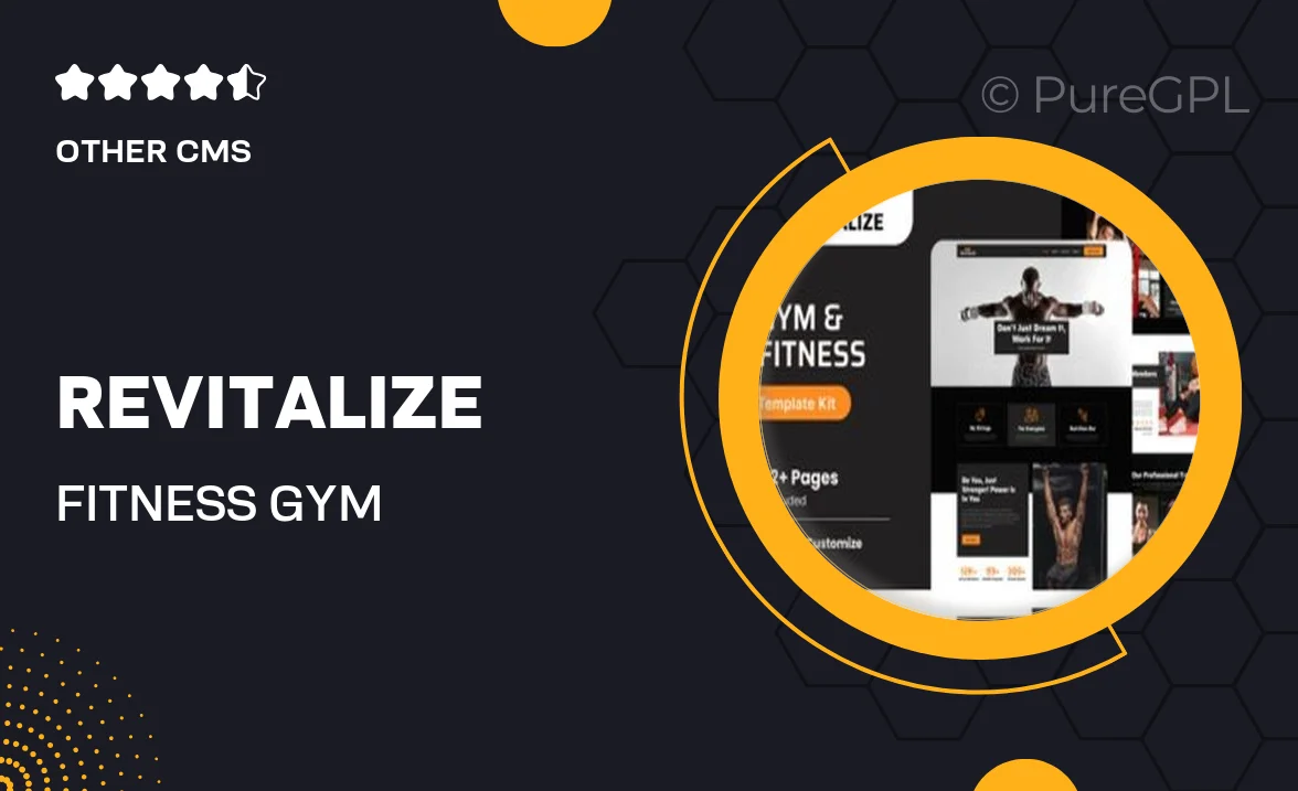 Revitalize – Fitness Gym Elementor Template Kit