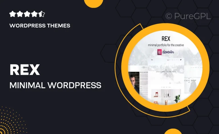 rex minimal wordpress portfolio theme