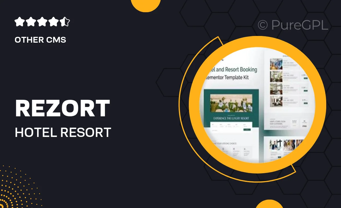 Rezort – Hotel & Resort Booking Elementor Template Kit