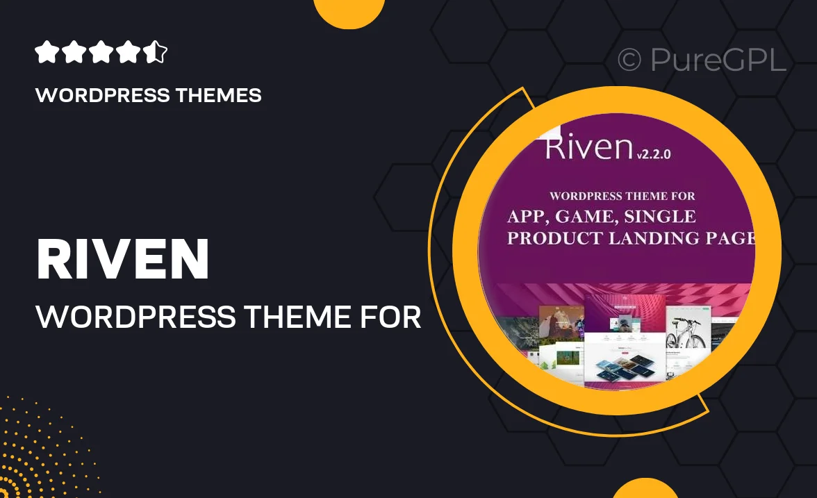 Riven – WordPress Theme for App, Game, Single Product Landing Page