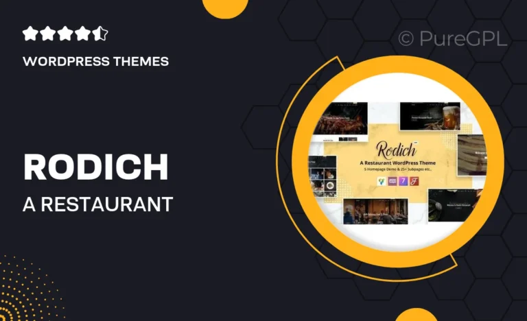 rodich a restaurant wordpress theme
