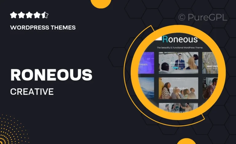 roneous creative multi purpose wordpress theme