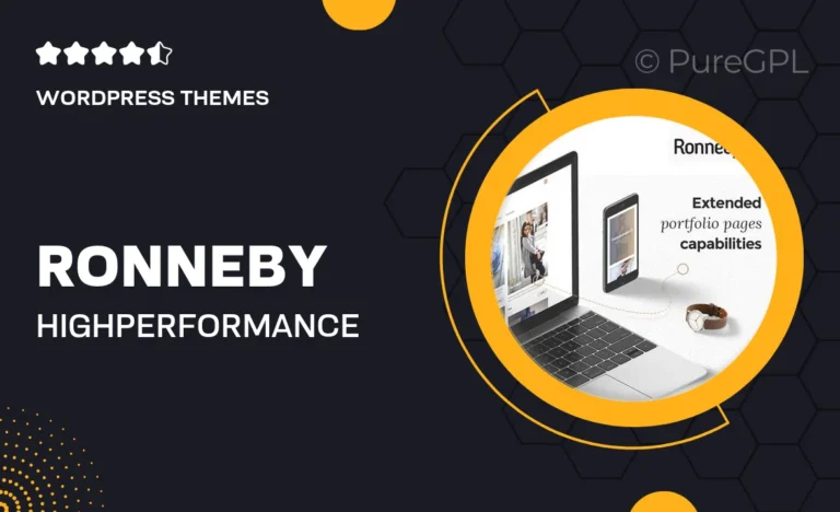 ronneby high performance wordpress theme