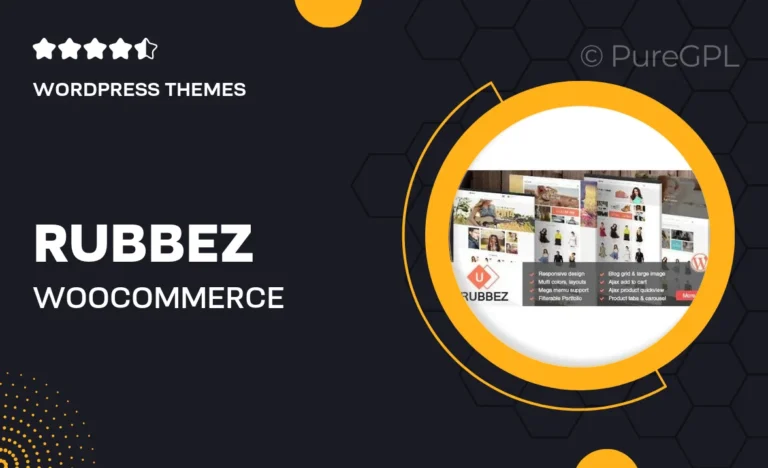 rubbez woocommerce corporate wordpress theme