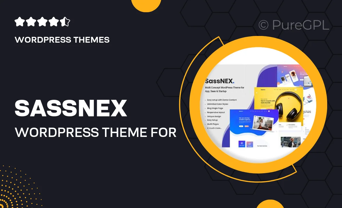 Sassnex – WordPress Theme for App, Saas & Startup
