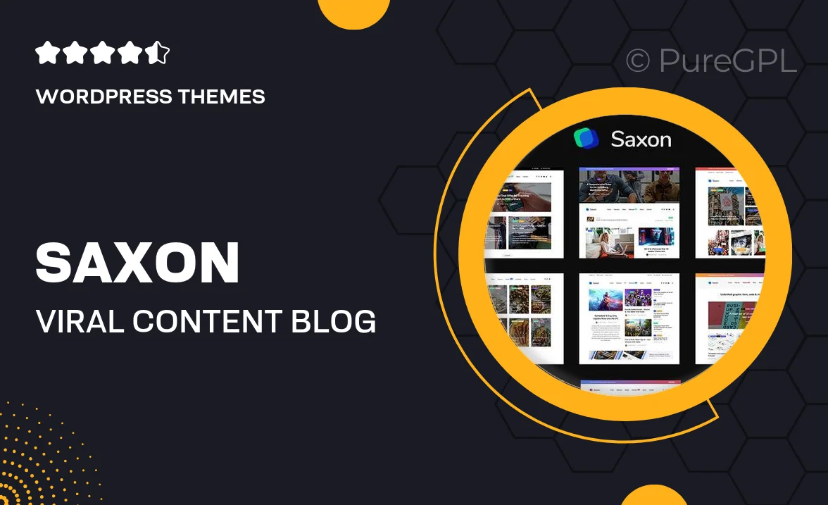 Saxon – Viral Content Blog & Magazine WordPress Theme