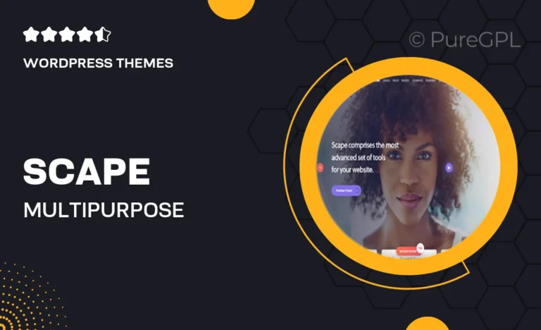 scape multipurpose wordpress theme