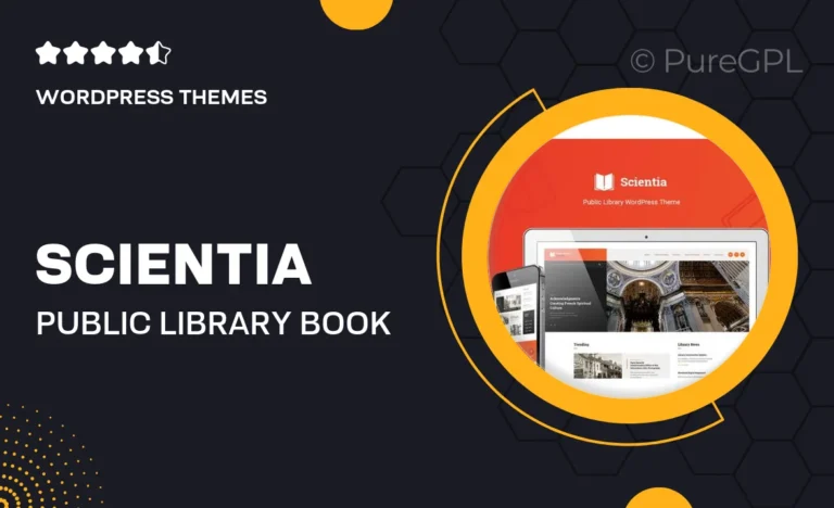 scientia public library book store education wordpress theme