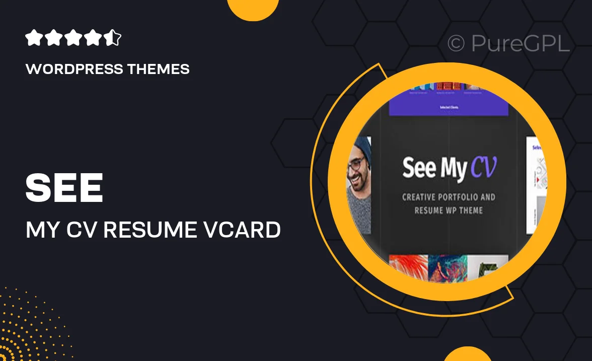 See My CV – Resume & vCard WordPress Theme