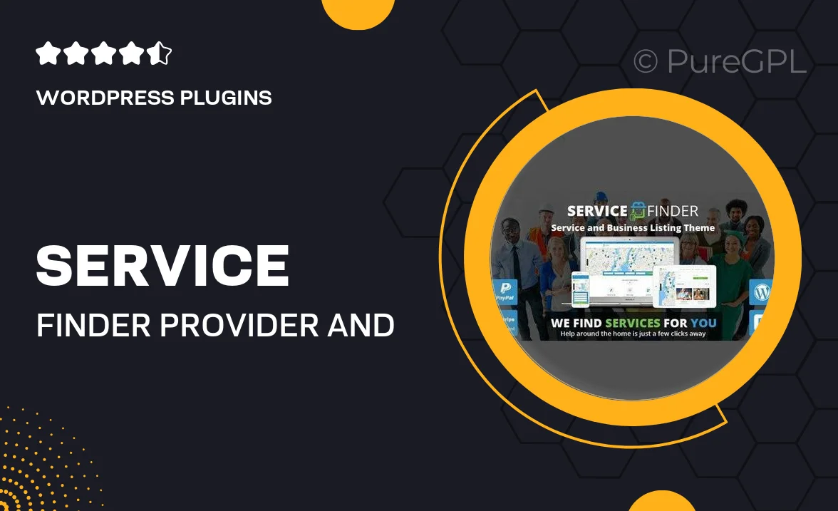Service Finder – Provider and Business Listing WordPress Theme