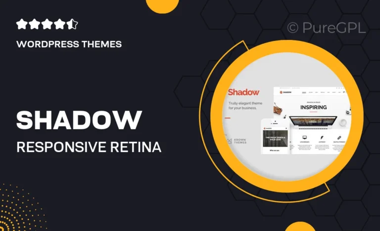 shadow responsive retina multi purpose theme