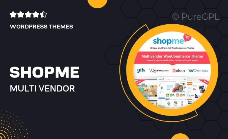 shopme multi vendor woocommerce wordpress theme