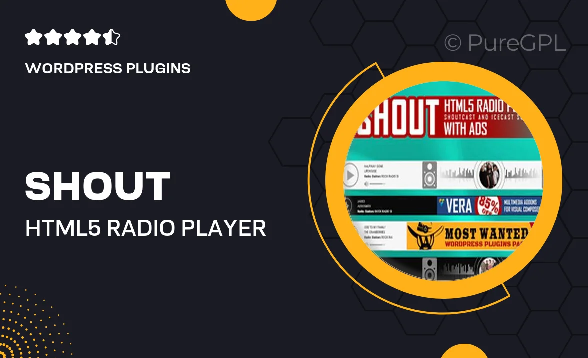 SHOUT – HTML5 Radio Player With Ads – ShoutCast and IceCast Support – WordPress Plugin