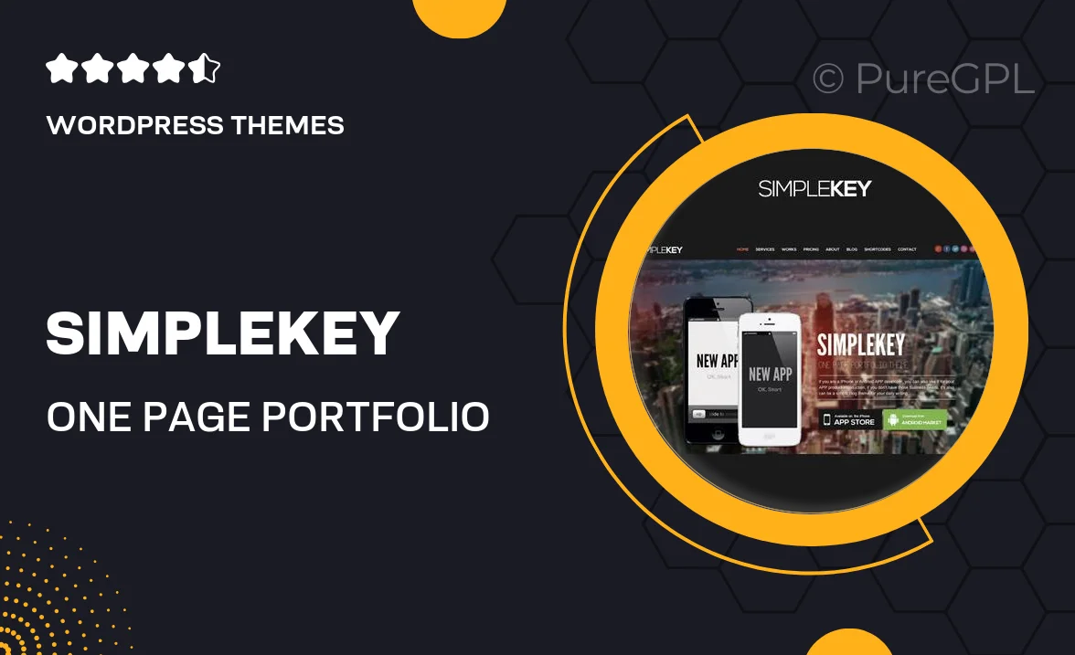 SimpleKey | One Page Portfolio WordPress Theme