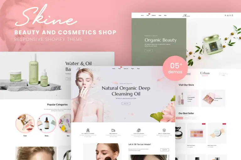 skine beauty cosmetics shop shopify theme 1
