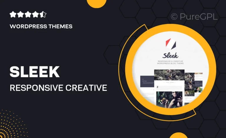 sleek responsive creative wordpress blog theme