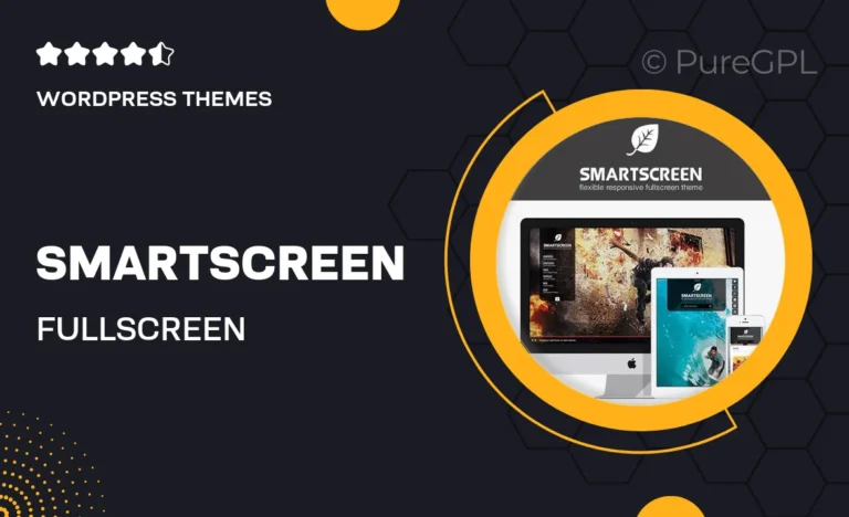 smartscreen fullscreen responsive wordpress theme