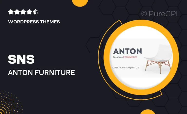 sns anton furniture woocommerce wordpress theme
