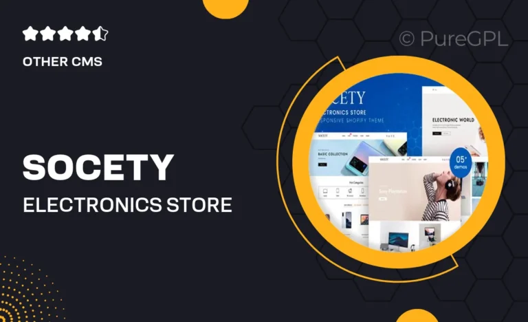 socety electronics store shopify theme