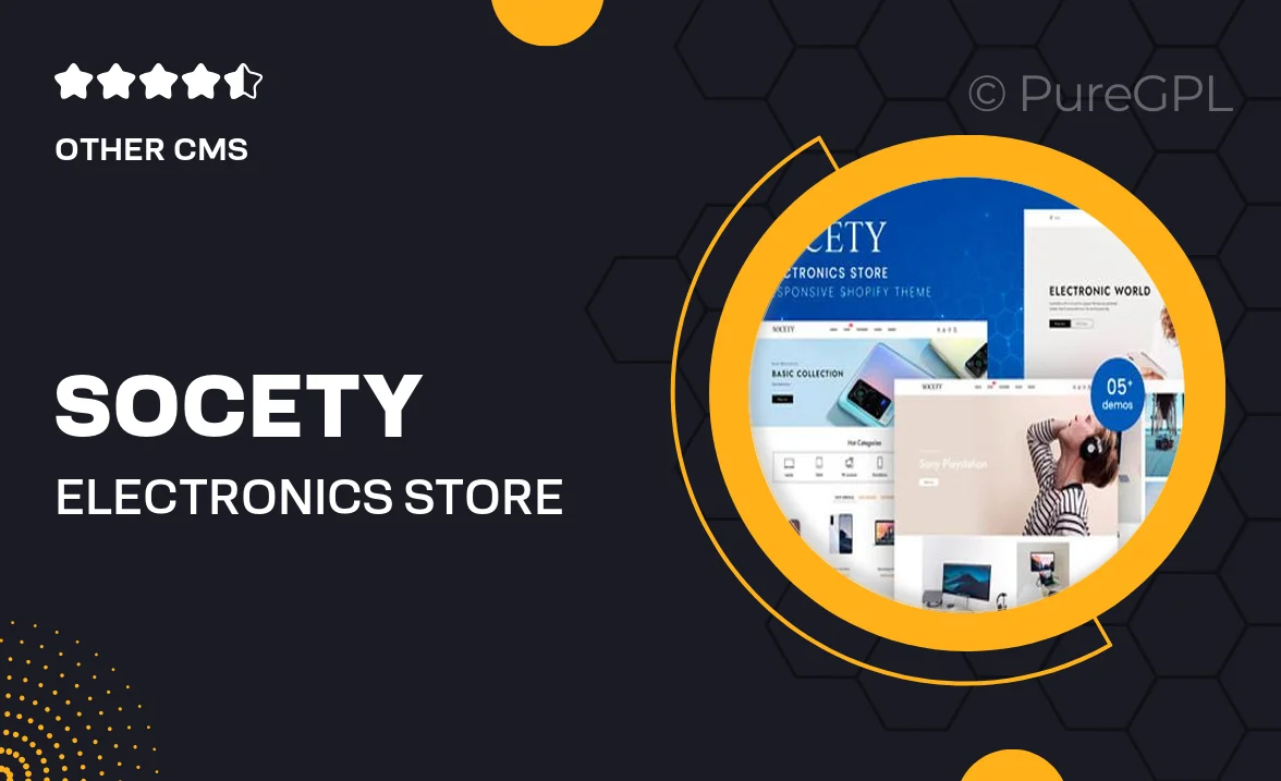 Socety – Electronics Store Shopify Theme
