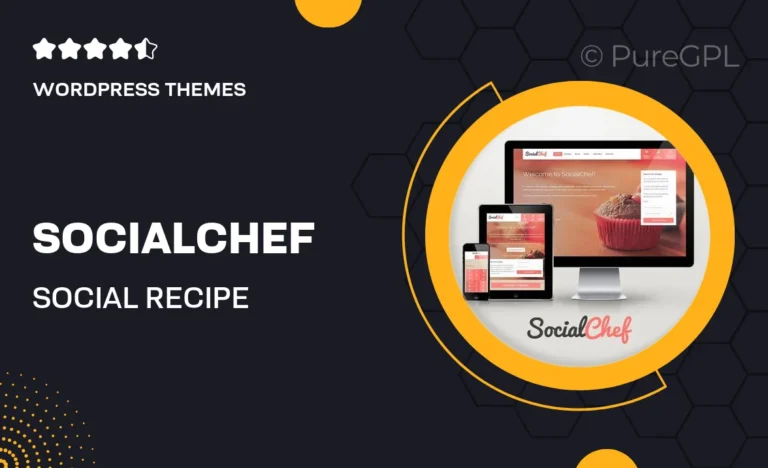socialchef social recipe wordpress theme