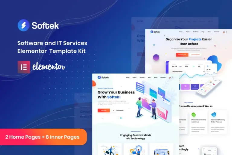 softek software it solutions elementor template kit 1