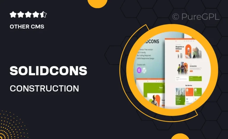 solidcons construction industry elementor template kit