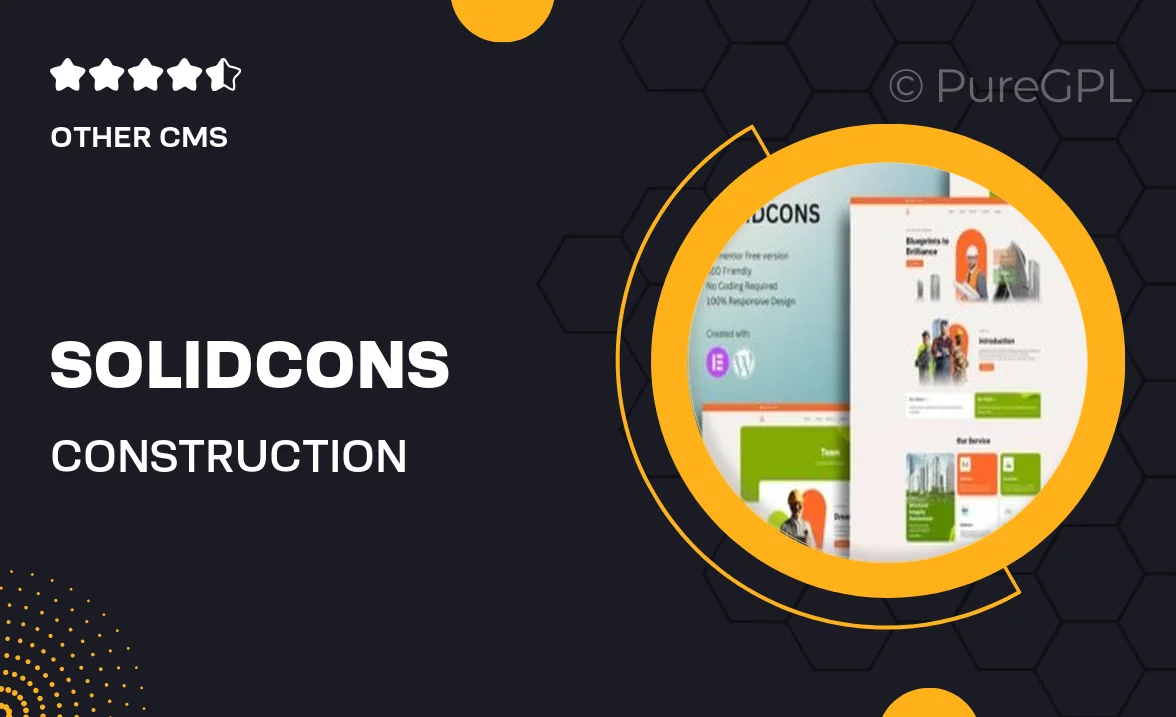 Solidcons – Construction & Industry Elementor Template Kit