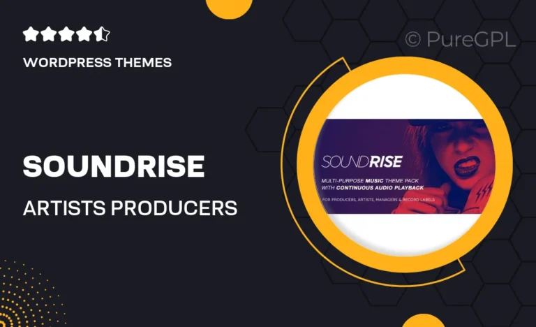 soundrise artists producers and record labels wordpress theme