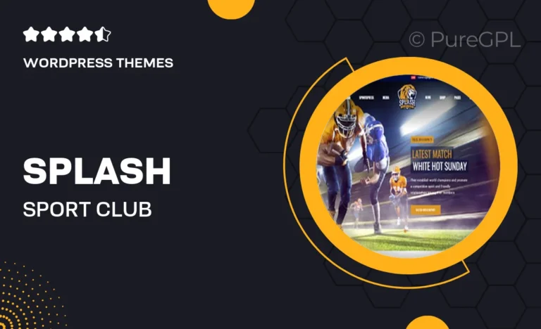 splash sport club wordpress theme for basketball football hockey