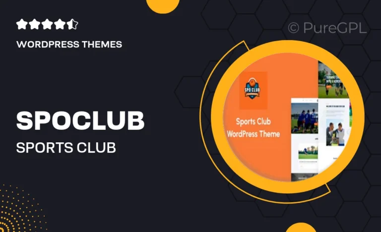 spoclub sports club wordpress theme
