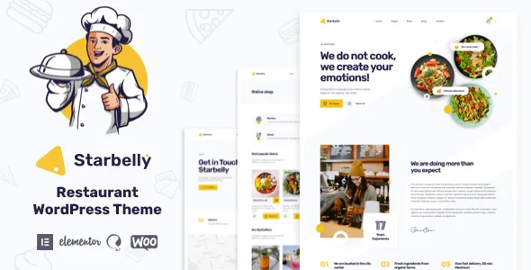 starbelly restaurant wordpress theme 1
