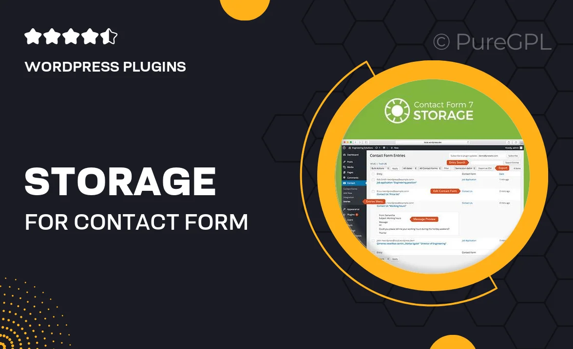 Storage for Contact Form CF7